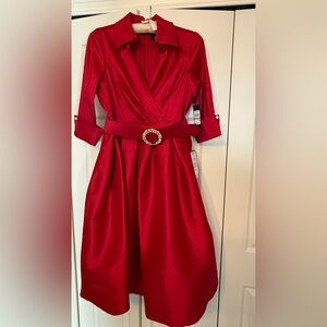 Jessica Howard Ruby Red Wrap Dress